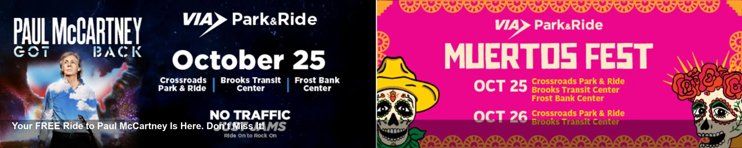 Paul McCartney Traffic Nightmare? Ride FREE This Weekend!