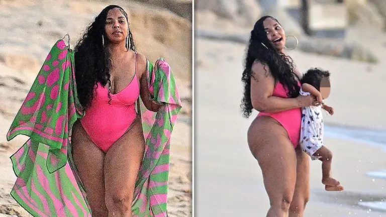 Ashanti Stuns Fans on Beach Trip With Baby Boy