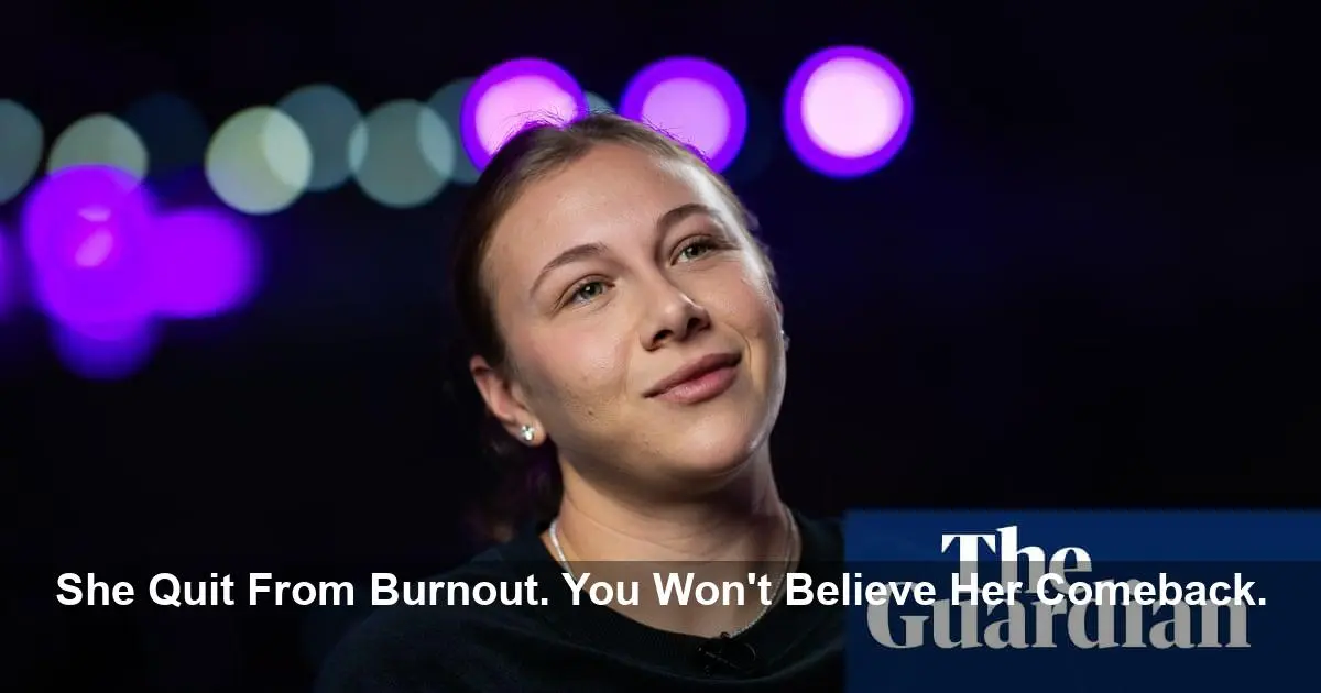 Anisimova's Burnout Warning: My Shocking Comeback