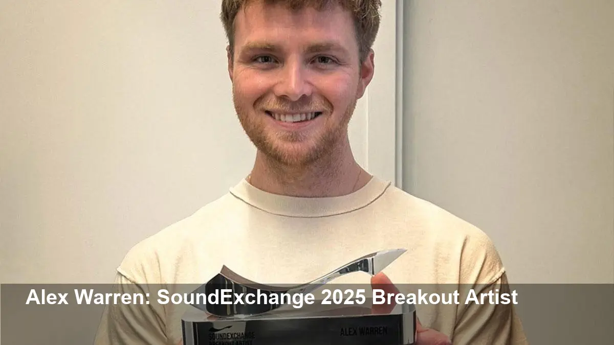 Alex Warren Named SoundExchange 2025 Breakout Artist