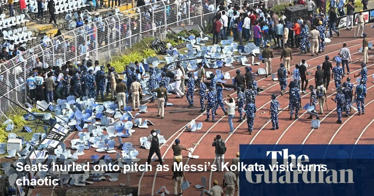 Messi’s Kolkata visit turns chaotic as fans hurl seats