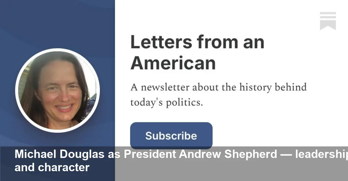 Michael Douglas’ ‘American President’ Speaks to Today