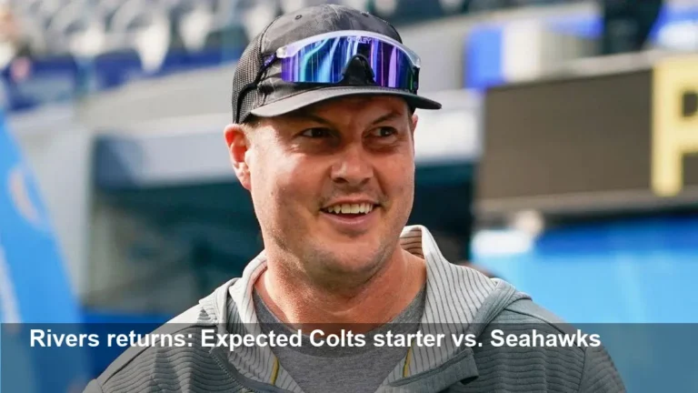 Philip Rivers Expected to Start Colts vs. Seahawks