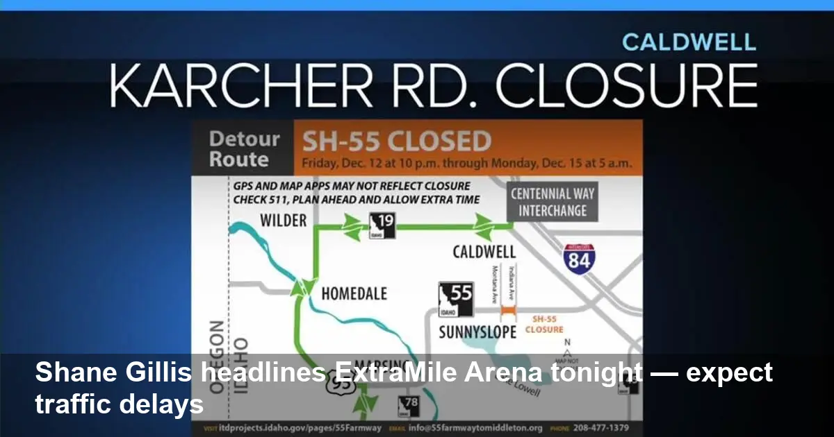 Shane Gillis at ExtraMile Arena; Karcher Rd. Weekend Closure