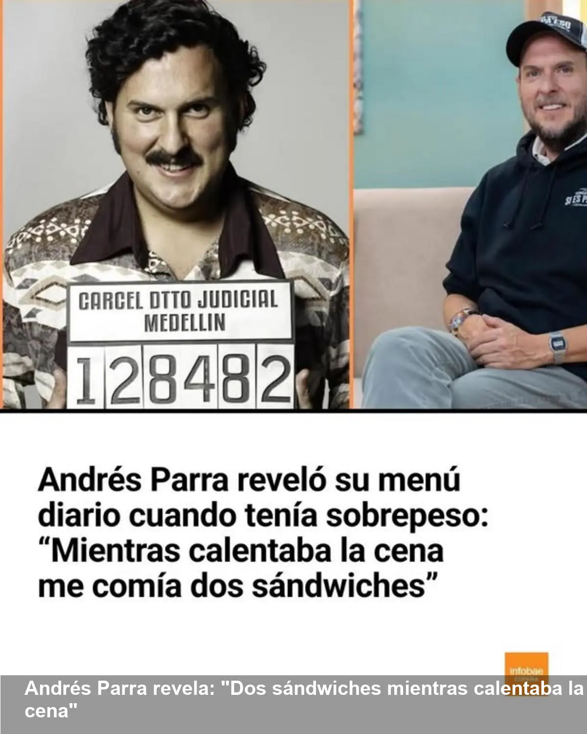 Andrés Parra (Pablo Escobar) reveló su menú diario