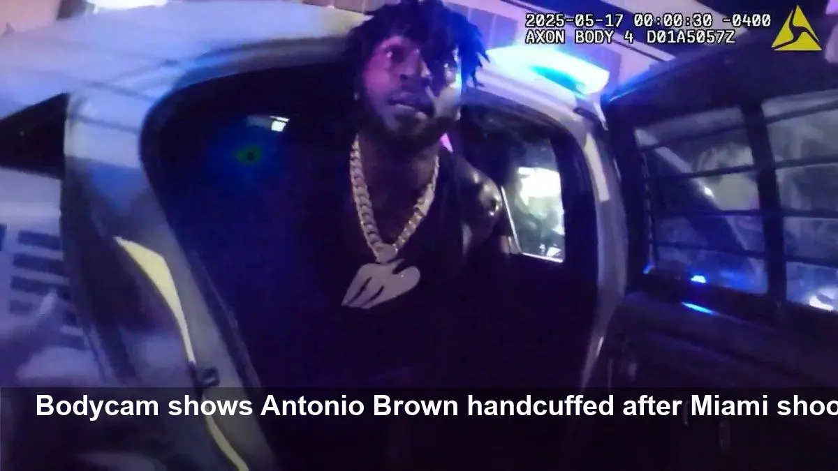 Bodycam: Antonio Brown Handcuffed After Miami Shooting