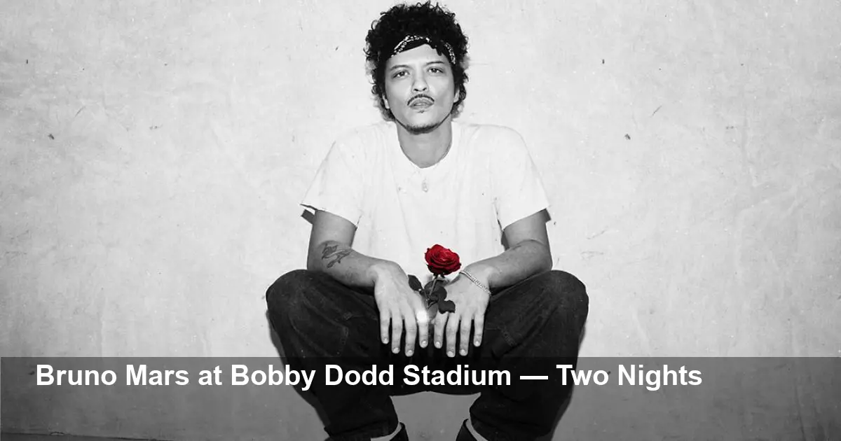 Bruno Mars Adds Second Night at Bobby Dodd Stadium