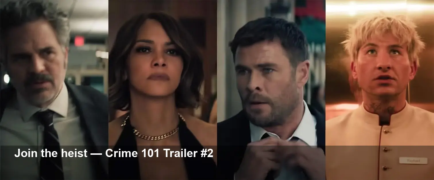 Crime 101 Trailer #2: Chris Hemsworth Heist Thriller