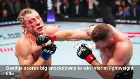 Gaethje wins interim lightweight title at UFC 324