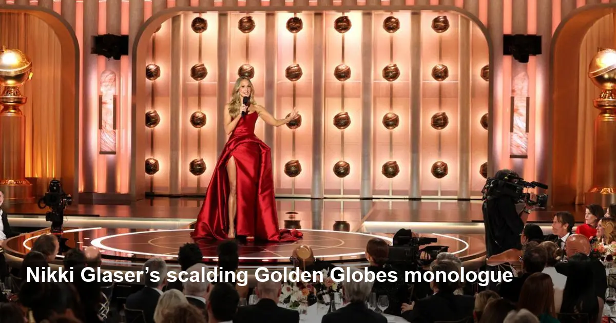 Nikki Glaser Roasts 8 Stars in Golden Globes Monologue