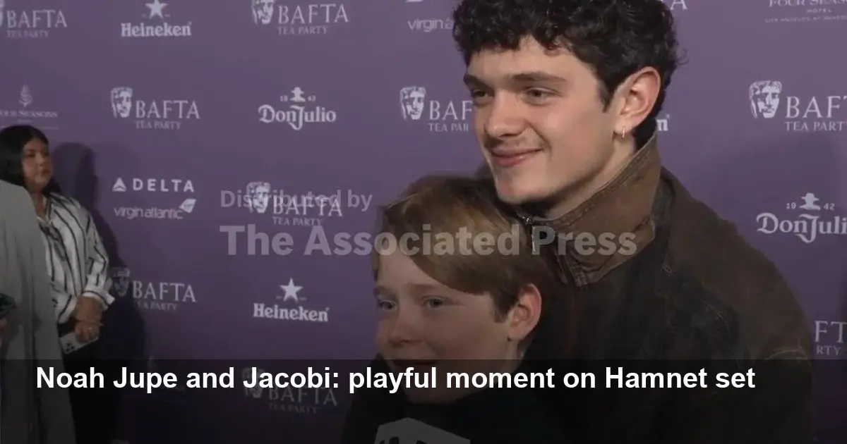 Noah Jupe and Jacobi Share Mischief on ‘Hamnet’ Set