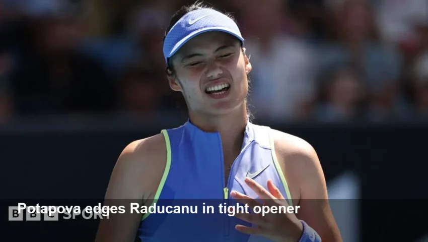 Emma Raducanu falls first set to Anastasia Potapova