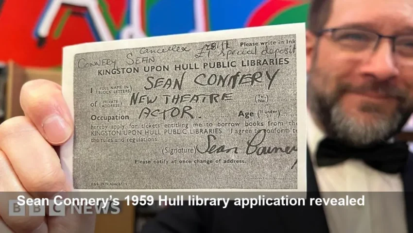 Sean Connery’s 1959 Hull library card uncovered