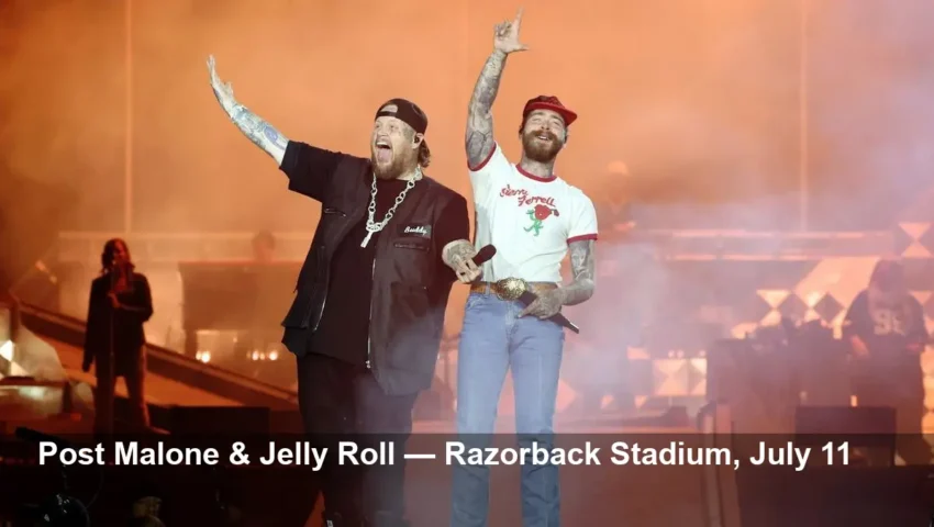 Post Malone & Jelly Roll Bring Stadium Tour to Fayetteville